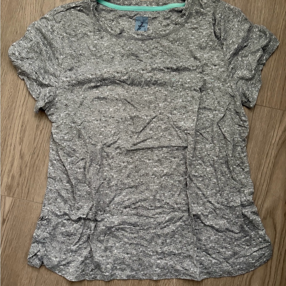 Jane and Bleecker Heathered Gray Short Sleeve Tee